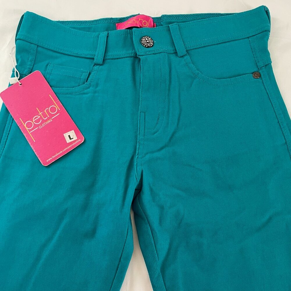 NEW Girls Petrol Stretch Jeggings Size Large - Picture 2 of 3